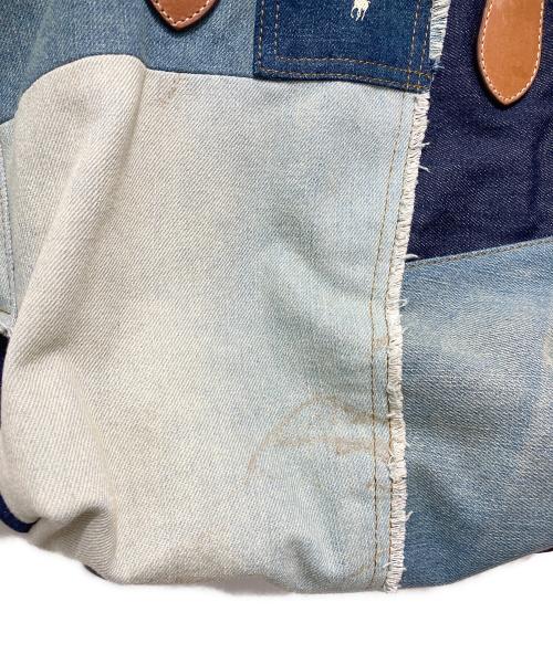 POLO RALPH LAUREN（ポロ・ラルフローレン）POLO RALPH LAUREN (ポロ・ラルフローレン) デニム パッチワーク ミディアム Bellport トート インディゴの古着・服飾アイテム