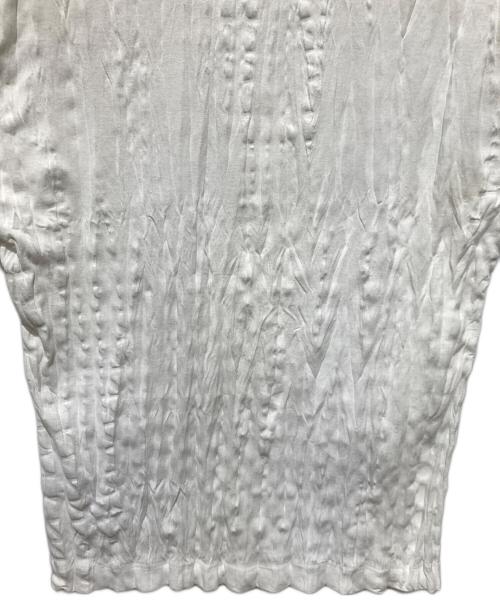 ISSEY MIYAKE MEN（イッセイミヤケメン）ISSEY MIYAKE MEN (イッセイミヤケメン) シワ加工半袖カットソー ホワイト サイズ:3の古着・服飾アイテム