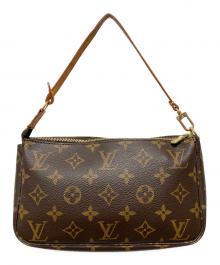 LOUIS VUITTON（ルイ ヴィトン）の古着「ポシェット・アクセソワールモノグラム / ハンドバッグ」｜ブラウン