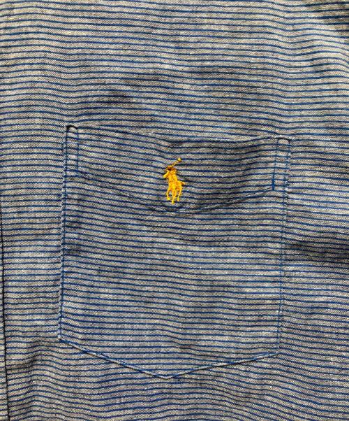 POLO RALPH LAUREN（ポロ・ラルフローレン）POLO RALPH LAUREN (ポロ・ラルフローレン) ポニー刺繍 ボーダーシャツ ブルー サイズ:XXLの古着・服飾アイテム