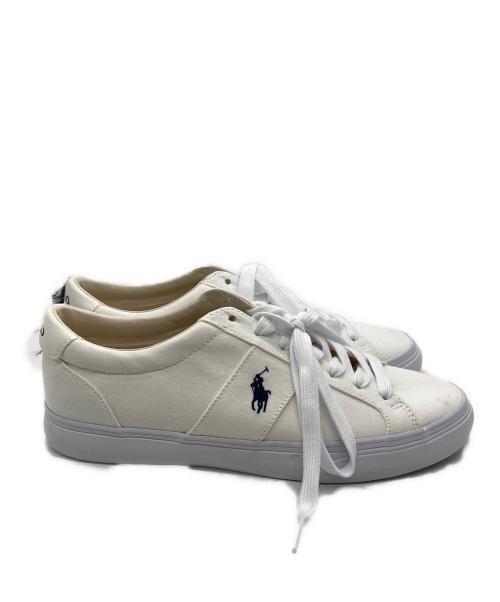 POLO RALPH LAUREN（ポロ・ラルフローレン）POLO RALPH LAUREN (ポロ・ラルフローレン) キートン ローカットスニーカー ホワイト サイズ:27の古着・服飾アイテム