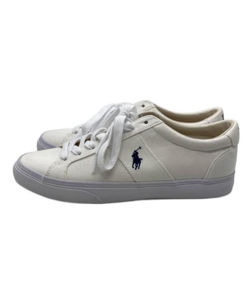 POLO RALPH LAUREN（ポロ・ラルフローレン）POLO RALPH LAUREN (ポロ・ラルフローレン) キートン ローカットスニーカー ホワイト サイズ:27の古着・服飾アイテム