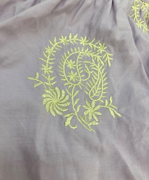 ne quittez pas（ヌキテパ）ne quittez pas (ヌキテパ) POPLIN PAISLEY EMB NSV DR パープル サイズ:Ｓの古着・服飾アイテム