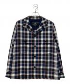BLACK LABEL CRESTBRIDGEブラックレーベル クレストブリッジ）の古着「シアサッカーチェック シャツジャケット」｜ネイビー