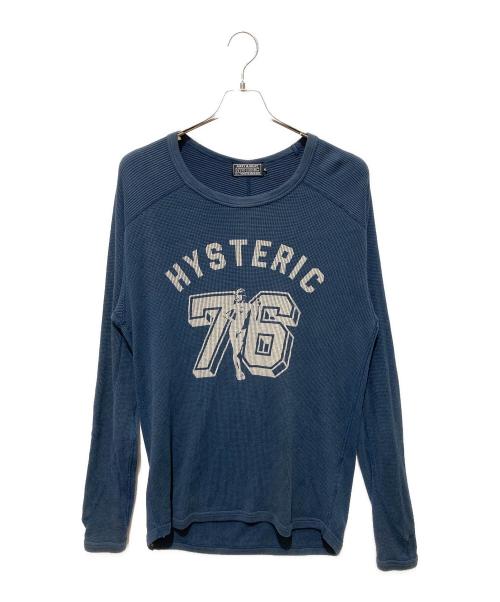 Hysteric Glamour（ヒステリックグラマー）Hysteric Glamour (ヒステリックグラマー) NUMBER 76 Tシャツ ネイビー サイズ:XLの古着・服飾アイテム