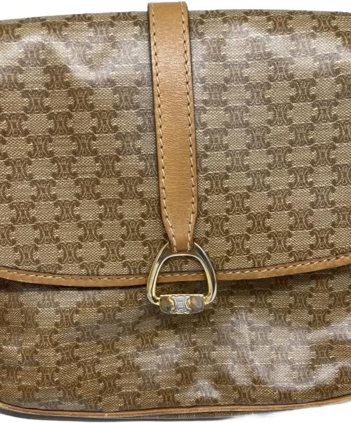 CELINE（セリーヌ）CELINE (セリーヌ) マカダム柄ショルダーバッグ ベージュの古着・服飾アイテム