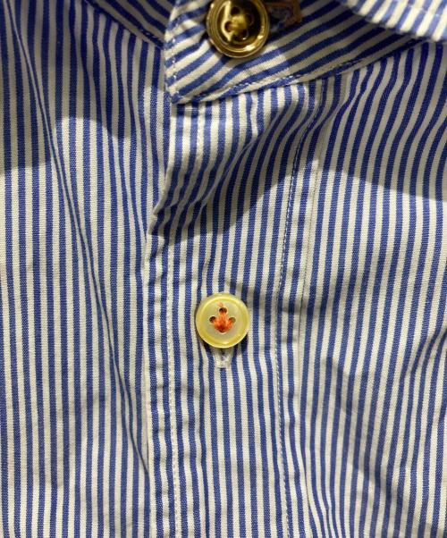 PAUL SMITH（ポールスミス）Paul Smith (ポールスミス) アーティストストライプエンブロイダリーシャツ / ARTIST STRIPE EMBROIDERY SHIRT ブルー×ホワイト サイズ:Lの古着・服飾アイテム