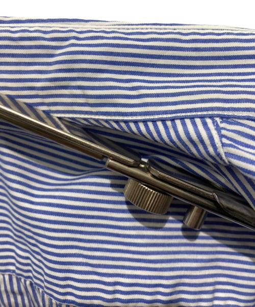 PAUL SMITH（ポールスミス）Paul Smith (ポールスミス) アーティストストライプエンブロイダリーシャツ / ARTIST STRIPE EMBROIDERY SHIRT ブルー×ホワイト サイズ:Lの古着・服飾アイテム