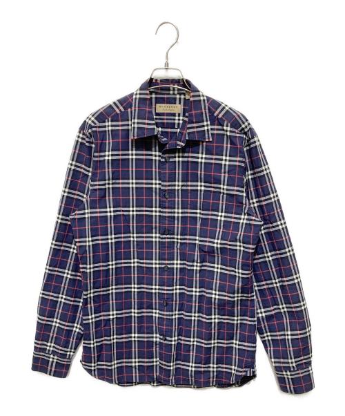 BURBERRY（バーバリー）BURBERRY (バーバリー) アレクサンダーチェックシャツ ネイビー サイズ:Mの古着・服飾アイテム