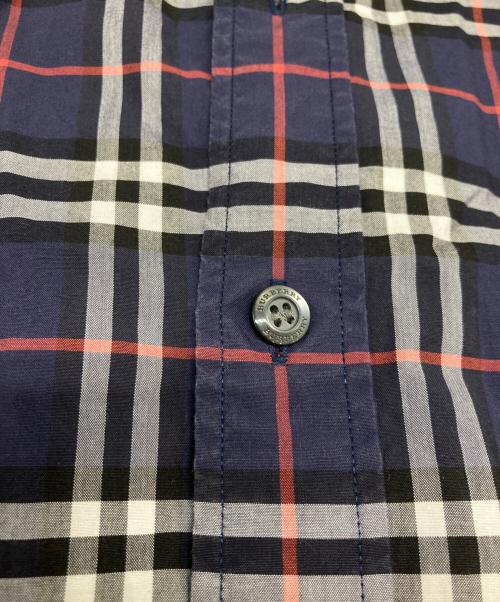 BURBERRY（バーバリー）BURBERRY (バーバリー) アレクサンダーチェックシャツ ネイビー サイズ:Mの古着・服飾アイテム
