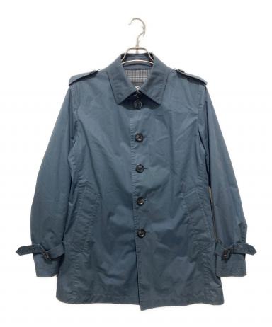 バーバリーブラックレーベル ステンカラーコート ネイビー　濃紺黒　M 中古・古着通販】BURBERRY BLACK LABEL (バーバリーブラックレーベル