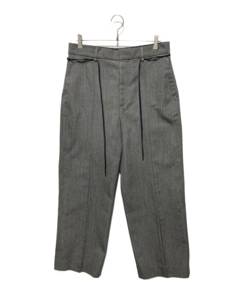 LOUIS VUITTON（ルイ ヴィトン）LOUIS VUITTON (ルイ ヴィトン) ドローコードベルトプリーツロングパンツ グレー サイズ:44の古着・服飾アイテム