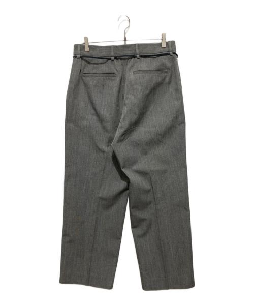 LOUIS VUITTON（ルイ ヴィトン）LOUIS VUITTON (ルイ ヴィトン) ドローコードベルトプリーツロングパンツ グレー サイズ:44の古着・服飾アイテム
