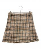 BURBERRY BLUE LABELバーバリー ブルー レーベル）の古着「ノバチェックスカート」｜ブラウン