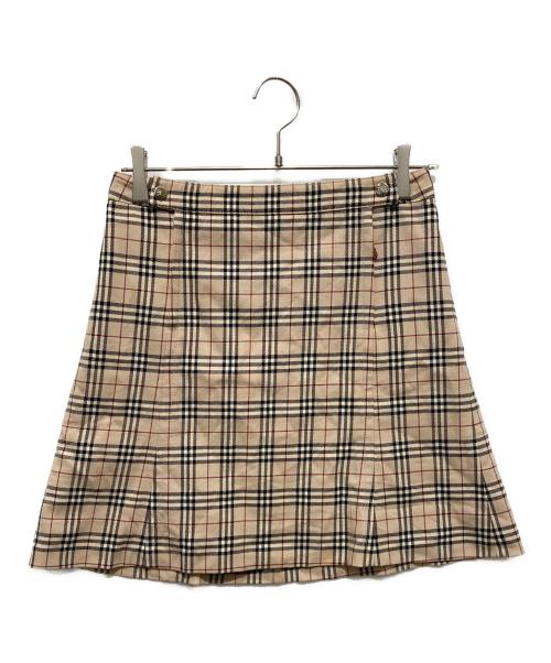 BURBERRY BLUE LABEL（バーバリー ブルー レーベル）BURBERRY BLUE LABEL (バーバリー ブルー レーベル) ノバチェックスカート ブラウン サイズ:38の古着・服飾アイテム