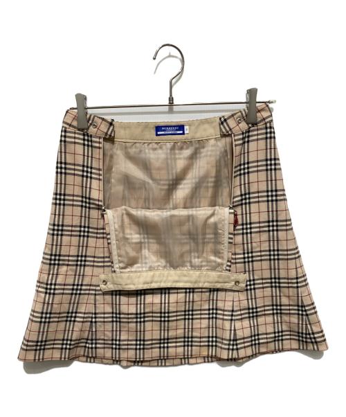 BURBERRY BLUE LABEL（バーバリー ブルー レーベル）BURBERRY BLUE LABEL (バーバリー ブルー レーベル) ノバチェックスカート ブラウン サイズ:38の古着・服飾アイテム