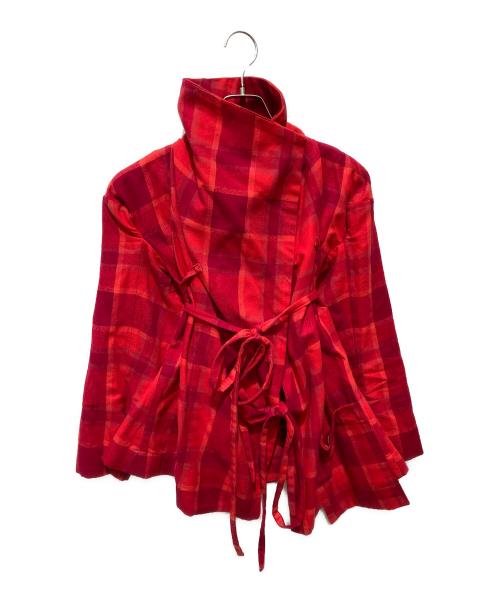Vivienne Westwood RED LABEL（ヴィヴィアンウエストウッドレッドレーベル）Vivienne Westwood RED LABEL (ヴィヴィアンウエストウッドレッドレーベル) タータンチェック柄ジャケット レッド サイズ:40の古着・服飾アイテム