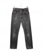 LEVI'Sリーバイス）の古着「501後染めブラックデニムパンツ」｜ブラック