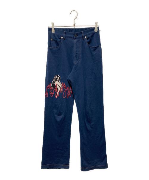 Hysteric Glamour（ヒステリックグラマー）Hysteric Glamour (ヒステリックグラマー) SUPER HYS 5ポケットパンツ ネイビー サイズ:FREEの古着・服飾アイテム