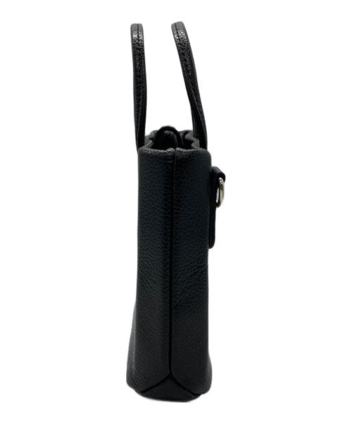 新進工房（シンシンコウボウ）新進工房 (シンシンコウボウ) 大人革袋スマホショルダー キャビアスキン ブラックの古着・服飾アイテム