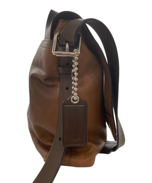 COACH（コーチ）COACH (コーチ) レザーフラップショルダーバッグ ブラウンの古着・服飾アイテム