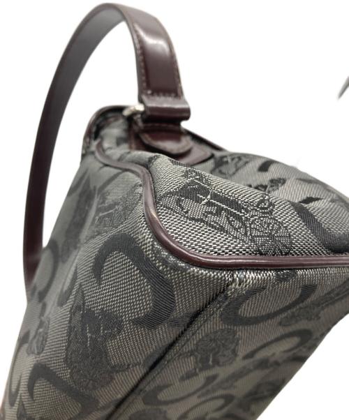 CELINE（セリーヌ）CELINE (セリーヌ) Cマカダム柄ワンショルダーバッグ グレー×ブラウンの古着・服飾アイテム