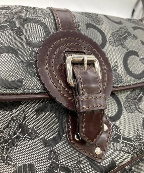 CELINE（セリーヌ）CELINE (セリーヌ) Cマカダム柄ワンショルダーバッグ グレー×ブラウンの古着・服飾アイテム
