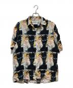 Jean-Michel Basquiat×WACKO MARIAジャン ミシェル バスキア×ワコマリア）の古着「HAWAIIAN SHIRT」｜ブラック