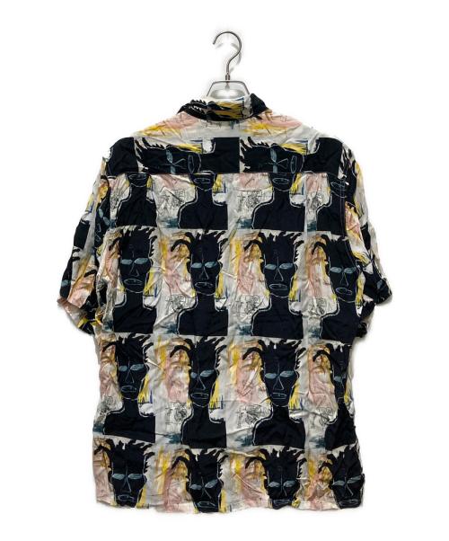 Jean-Michel Basquiat（ジャン ミシェル バスキア）JEAN-MICHEL BASQUIAT (ジャン ミシェル バスキア) WACKO MARIA (ワコマリア) HAWAIIAN SHIRT ブラック サイズ:Lの古着・服飾アイテム