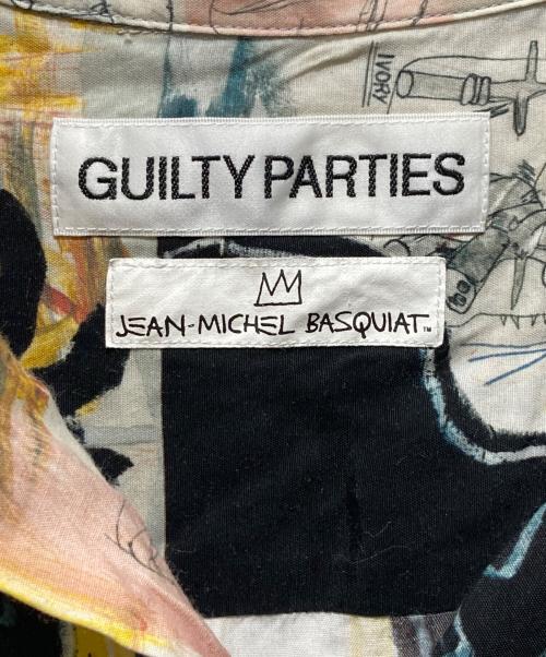 Jean-Michel Basquiat（ジャン ミシェル バスキア）JEAN-MICHEL BASQUIAT (ジャン ミシェル バスキア) WACKO MARIA (ワコマリア) HAWAIIAN SHIRT ブラック サイズ:Lの古着・服飾アイテム