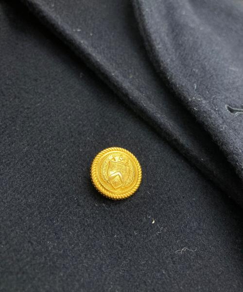 GUCCI（グッチ）GUCCI (グッチ) 19AW ソフトメルトン 金ボタン ダブルブレスト フレアスリーブコート ネイビー サイズ:38の古着・服飾アイテム