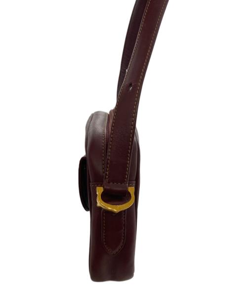 Cartier（カルティエ）Cartier (カルティエ) マストラインショルダーバッグ レッドの古着・服飾アイテム