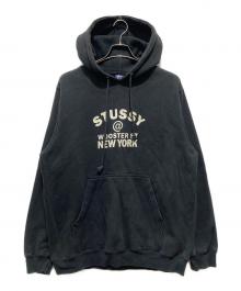 stussy（ステューシー）の古着「90sオールド@WOOSTER STプリントパーカー」｜ブラック