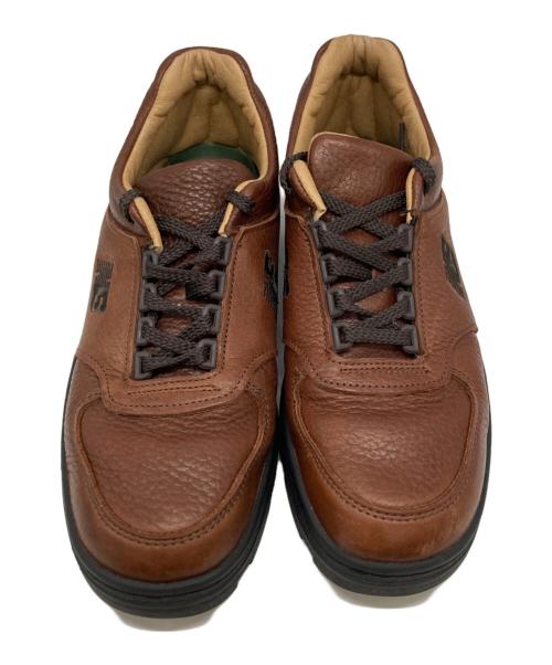 NEW BALANCE（ニューバランス）NEW BALANCE (ニューバランス) ローカットレザースニーカー ブラウン サイズ:UK9 1/2の古着・服飾アイテム