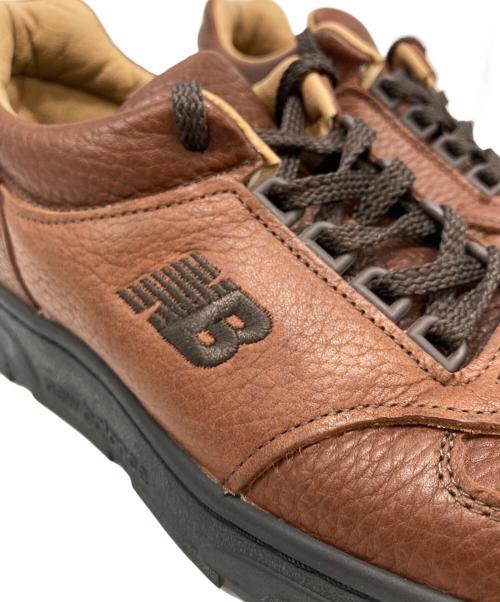 NEW BALANCE（ニューバランス）NEW BALANCE (ニューバランス) ローカットレザースニーカー ブラウン サイズ:UK9 1/2の古着・服飾アイテム