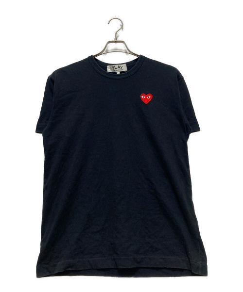 PLAY COMME des GARCONS（プレイコムデギャルソン）PLAY COMME des GARCONS (プレイコムデギャルソン) ハートワッペン 半袖カットソー ブラック サイズ:Lの古着・服飾アイテム