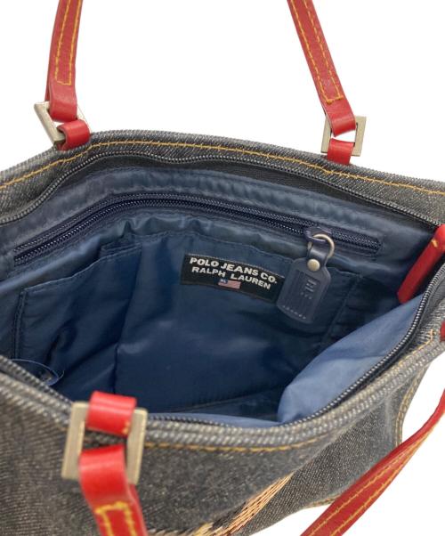 POLO JEANS（ポロジーンズ）POLO JEANS (ポロジーンズ) 星条旗ハンドバッグ インディゴの古着・服飾アイテム