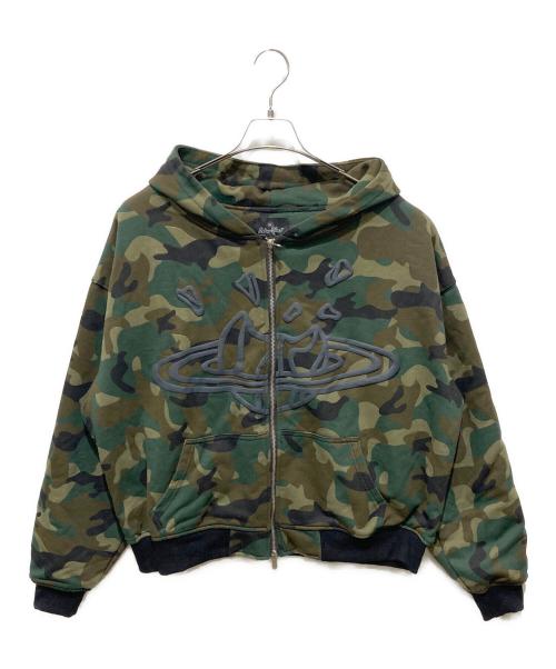 BROKEN PLANET（ブロークンプラネット）BROKEN PLANET (ブロークンプラネット) MARKET カモフラWジップパーカー カーキ サイズ:Lの古着・服飾アイテム