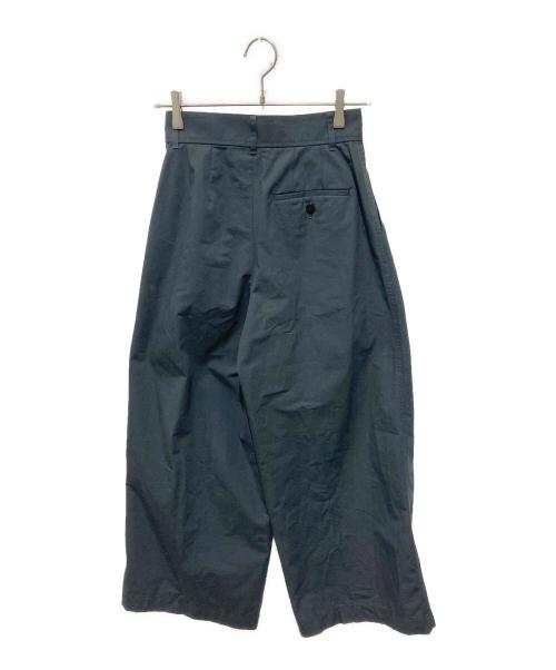 MACPHEE（マカフィー）MACPHEE (マカフィー) シルクネップウェザー タックワイドパンツ チャコールグレー サイズ:32の古着・服飾アイテム