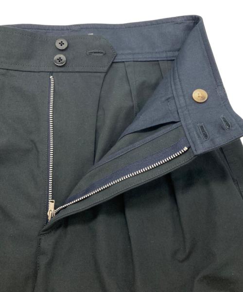 MACPHEE（マカフィー）MACPHEE (マカフィー) シルクネップウェザー タックワイドパンツ チャコールグレー サイズ:32の古着・服飾アイテム