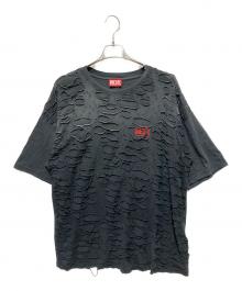 DIESEL（ディーゼル）の古着「T-BOXT-R29 デストロイ加工 半袖Tシャツ」｜ブラック