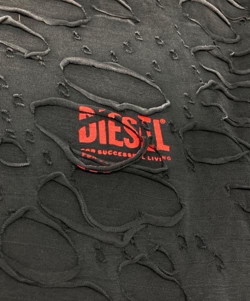 DIESEL（ディーゼル）DIESEL (ディーゼル) T-BOXT-R29 デストロイ加工 半袖Tシャツ ブラック サイズ:Lの古着・服飾アイテム
