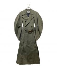 LOEWE（ロエベ）の古着「24AW ダブルブレスト コットンドリル トレンチコート」｜ローデングリーン