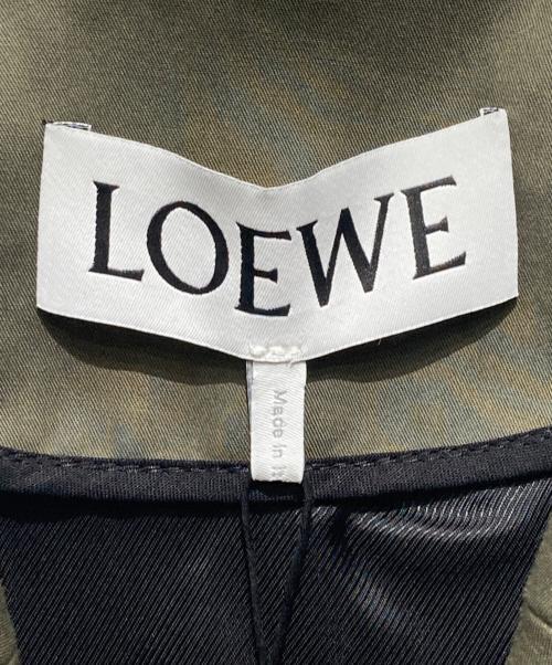LOEWE（ロエベ）LOEWE (ロエベ) 24AW ダブルブレスト コットンドリル トレンチコート ローデングリーン サイズ:36 未使用品の古着・服飾アイテム