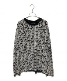 stussy（ステューシー）の古着「Letter Stripe L/S Crew」｜ブラック