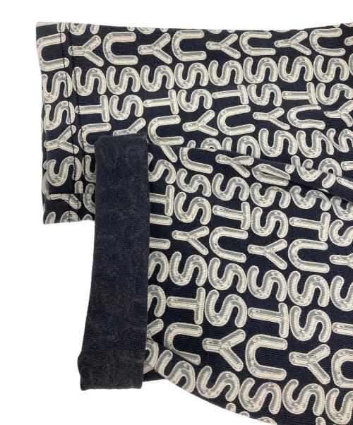 stussy（ステューシー）stussy (ステューシー) Letter Stripe L/S Crew ブラック サイズ:Mの古着・服飾アイテム