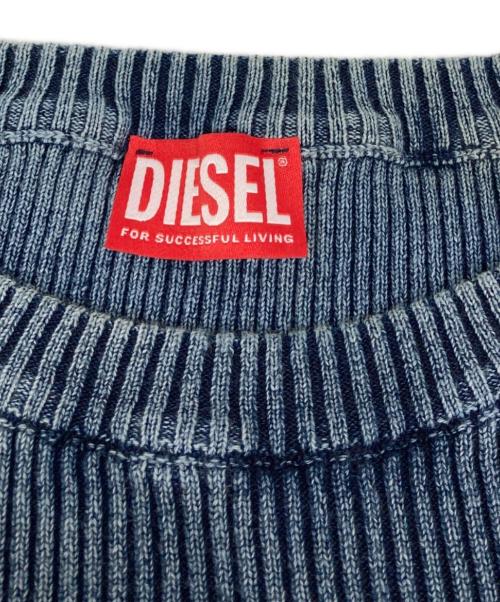 DIESEL（ディーゼル）DIESEL (ディーゼル) M-ANCHORオーバルD リブ ニット インディゴ サイズ:Mの古着・服飾アイテム