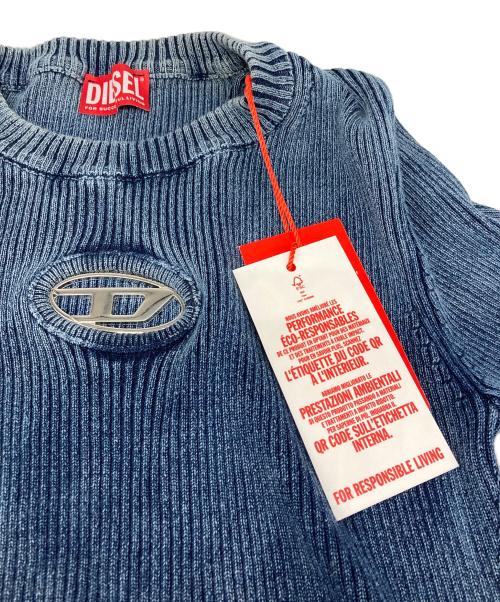 DIESEL（ディーゼル）DIESEL (ディーゼル) M-ANCHORオーバルD リブ ニット インディゴ サイズ:Mの古着・服飾アイテム