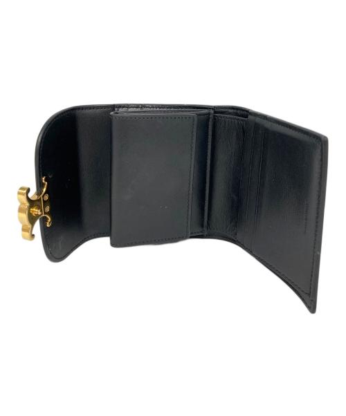 CELINE（セリーヌ）CELINE (セリーヌ) スモール フラップウォレット トリオンフ ブラックの古着・服飾アイテム