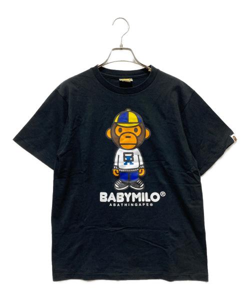 A BATHING APE（アベイシングエイプ）A BATHING APE (アベイシングエイプ) BABYMILOプリントTシャツ ブラック サイズ:Mの古着・服飾アイテム